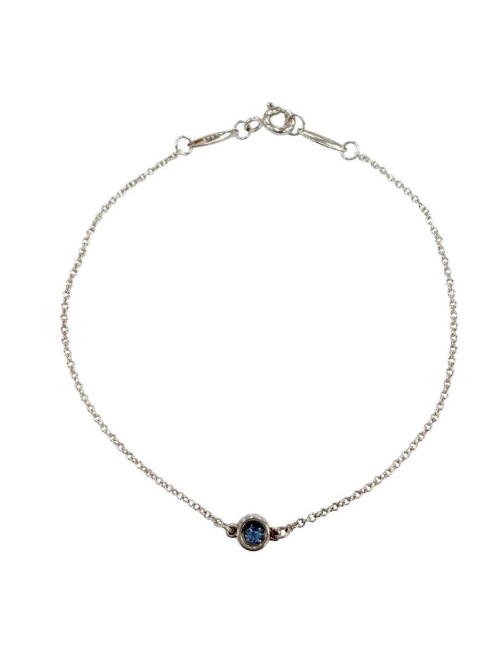 Tiffany & Co Elsa Peretti Color by the Yard Aquamarine Bracelet Silver Blue